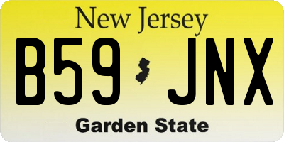 NJ license plate B59JNX