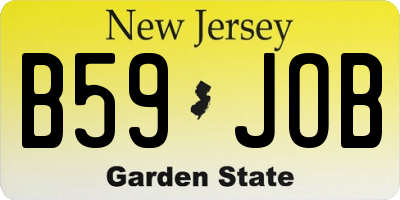 NJ license plate B59JOB