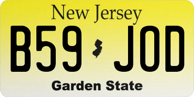 NJ license plate B59JOD