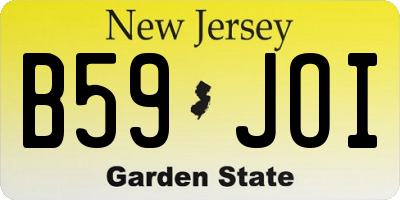 NJ license plate B59JOI