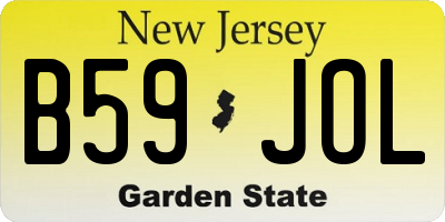 NJ license plate B59JOL