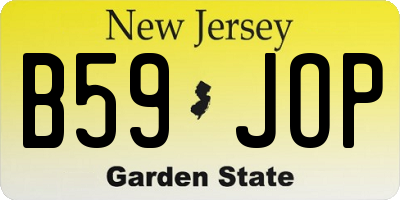 NJ license plate B59JOP