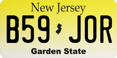NJ license plate B59JOR