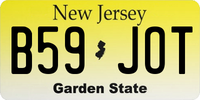 NJ license plate B59JOT
