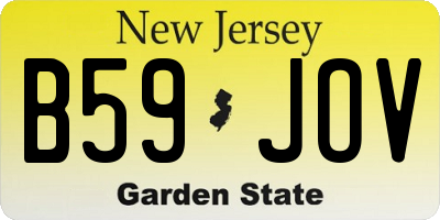 NJ license plate B59JOV