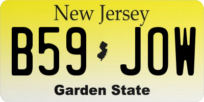 NJ license plate B59JOW
