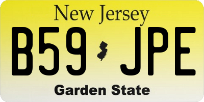 NJ license plate B59JPE
