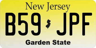 NJ license plate B59JPF