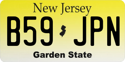 NJ license plate B59JPN