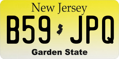 NJ license plate B59JPQ