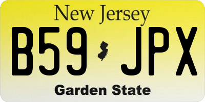 NJ license plate B59JPX
