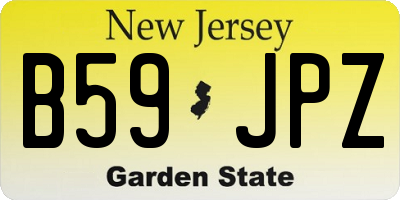 NJ license plate B59JPZ