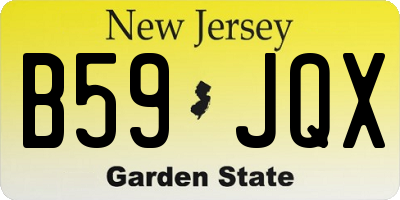 NJ license plate B59JQX