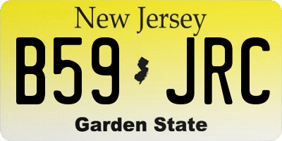 NJ license plate B59JRC