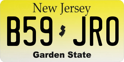 NJ license plate B59JRO
