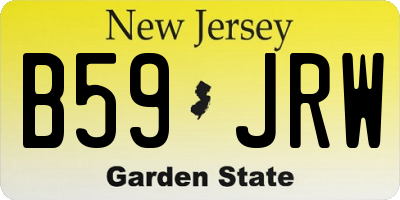 NJ license plate B59JRW