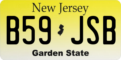 NJ license plate B59JSB