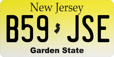 NJ license plate B59JSE