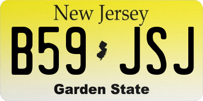 NJ license plate B59JSJ