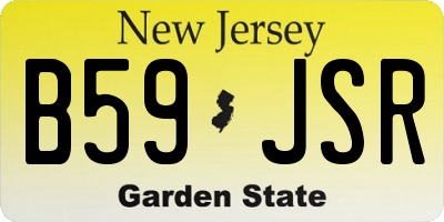 NJ license plate B59JSR