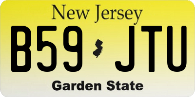 NJ license plate B59JTU