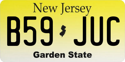 NJ license plate B59JUC