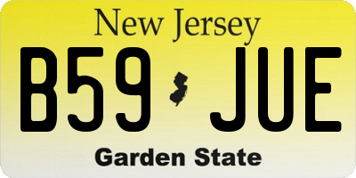 NJ license plate B59JUE