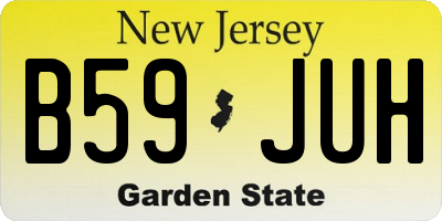NJ license plate B59JUH
