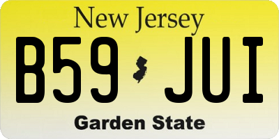 NJ license plate B59JUI