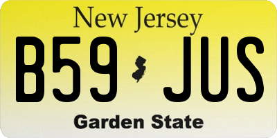 NJ license plate B59JUS
