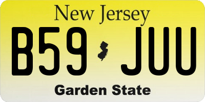 NJ license plate B59JUU