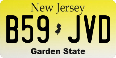 NJ license plate B59JVD