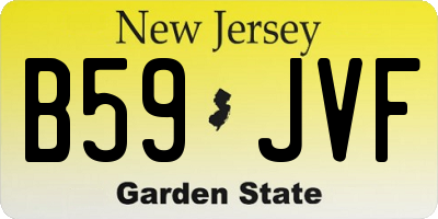 NJ license plate B59JVF