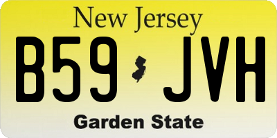 NJ license plate B59JVH