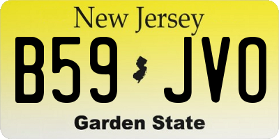 NJ license plate B59JVO