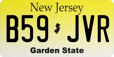 NJ license plate B59JVR