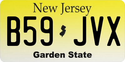 NJ license plate B59JVX