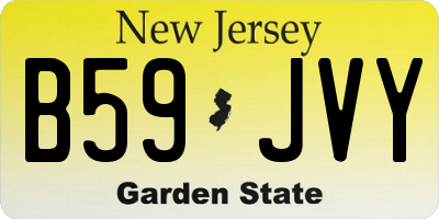NJ license plate B59JVY