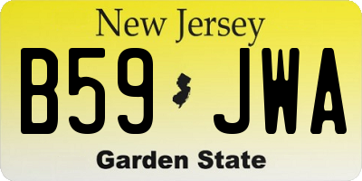 NJ license plate B59JWA