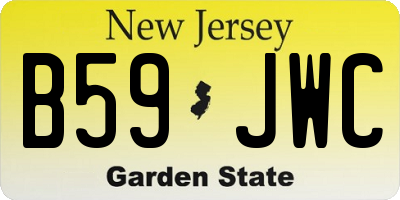 NJ license plate B59JWC