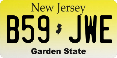 NJ license plate B59JWE