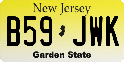 NJ license plate B59JWK