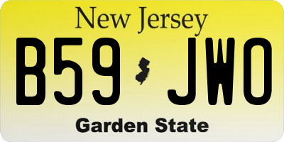 NJ license plate B59JWO