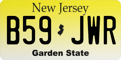 NJ license plate B59JWR