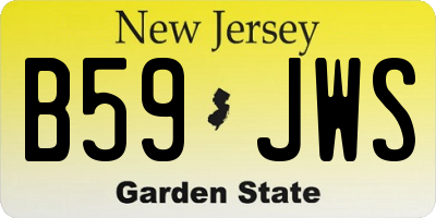 NJ license plate B59JWS