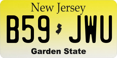 NJ license plate B59JWU