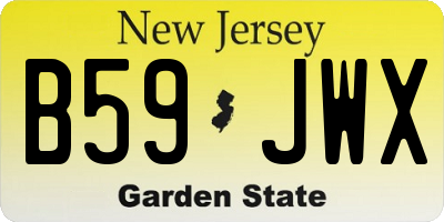 NJ license plate B59JWX