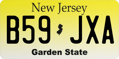 NJ license plate B59JXA