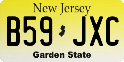 NJ license plate B59JXC
