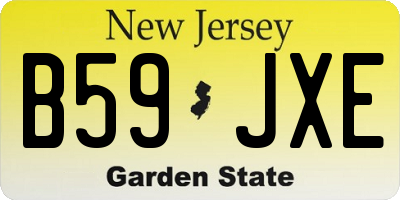 NJ license plate B59JXE
